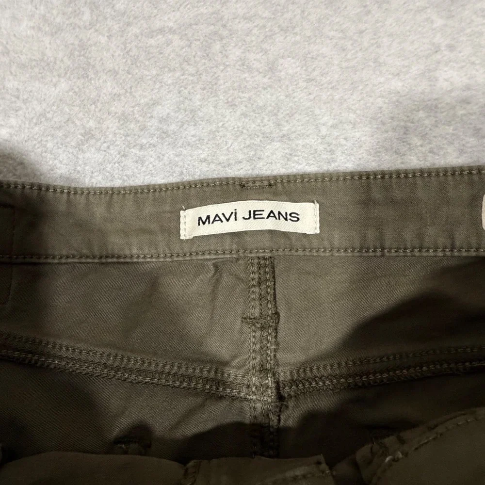 Mavi Jeans Zach Pants‎ Mens 34 Olive Green Straight Leg Twill Trousers